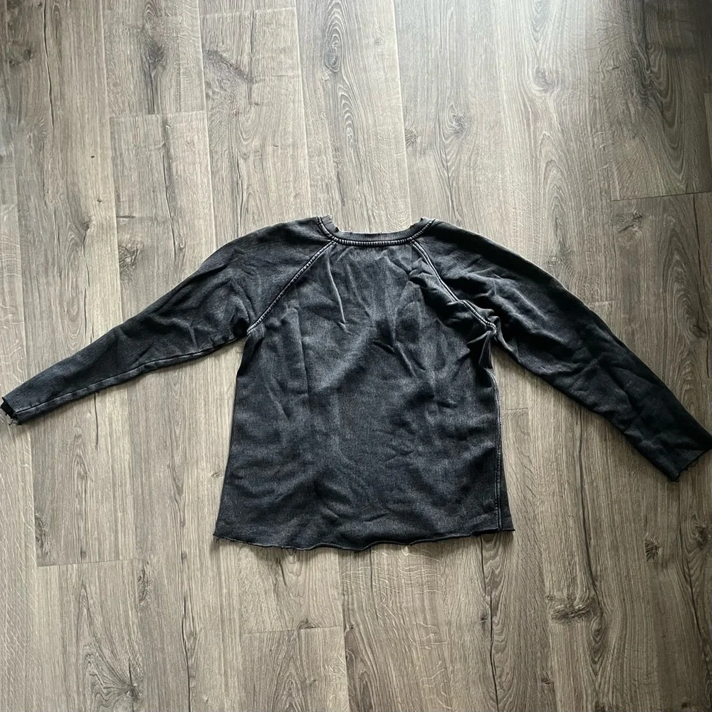 Lucky Brand Black Floral Embroidered Sweatshirt - Picture 10 of 14